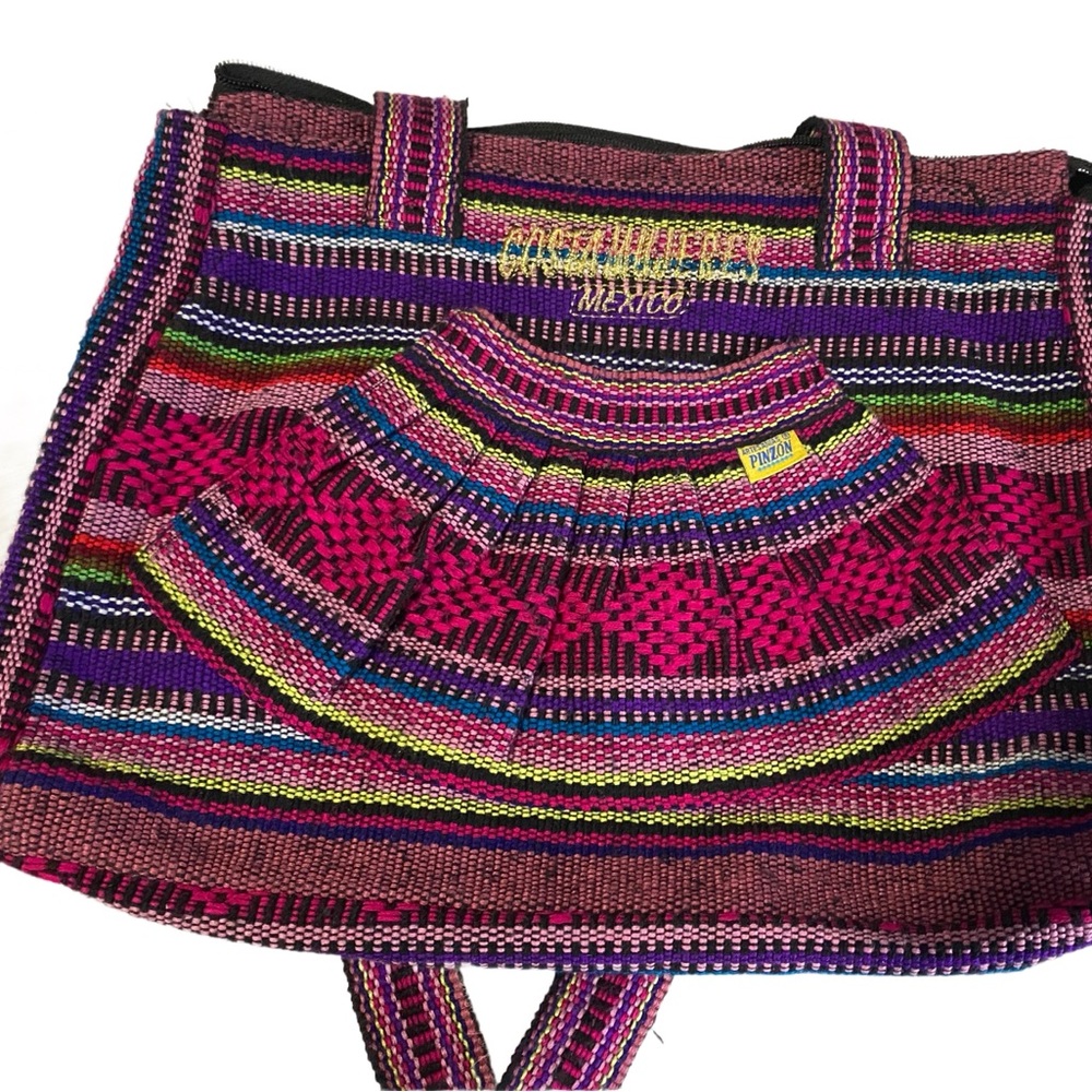 Colorful Woven Tote Bag from Mexico‎